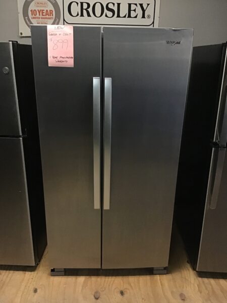 Whirlpool Stainless 25CuFt SxS Fridge (36in-wide)