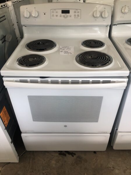 White GE Coil Top Range (JB255D)