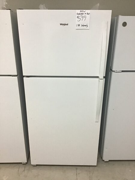 White Whirlpool 18CuFt Fridge (WRT108FFDW)